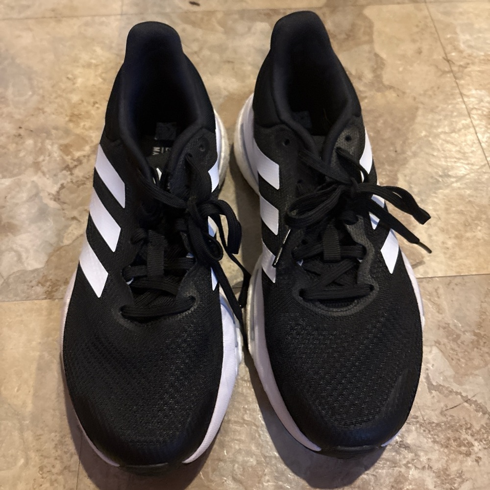 Adidas Black and White Running Shoes